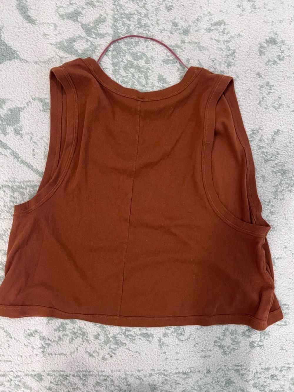 Intimately Free People Rust-Brown V-Neck Cropped Tank - Picture 2 of 2